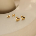 Cute Heart Earrings Stainless Steel Anti Allergic Women
