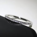 Elegant Minimalist Ring Thin Band Zircon Wedding Jewelry