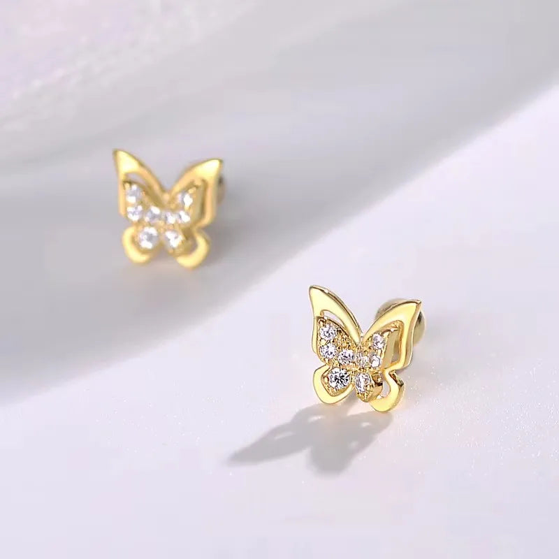 Minimalist Heart Stud Earrings Hypoallergenic Women