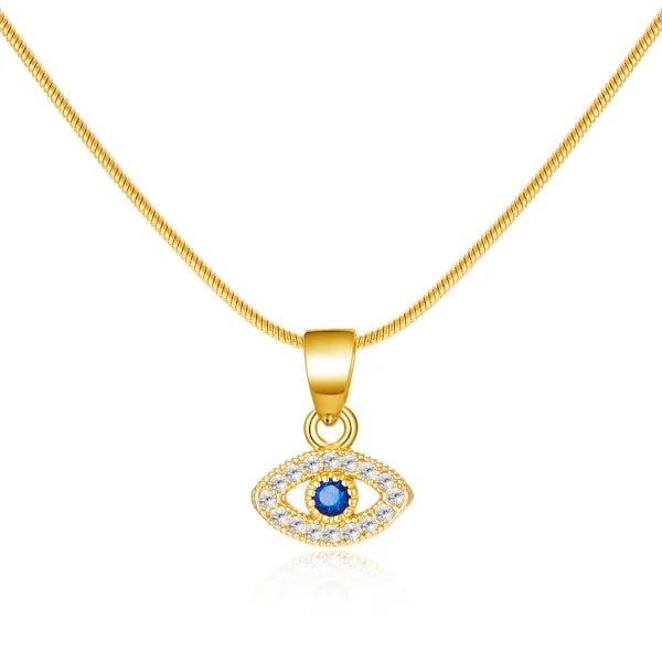 Gold Zircon Blue Evil Eye Bracelet Adjustable Lucky Women Jewelry