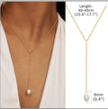 Elegant Lariat Necklace Y Shape Gold Plated Women Jewelry