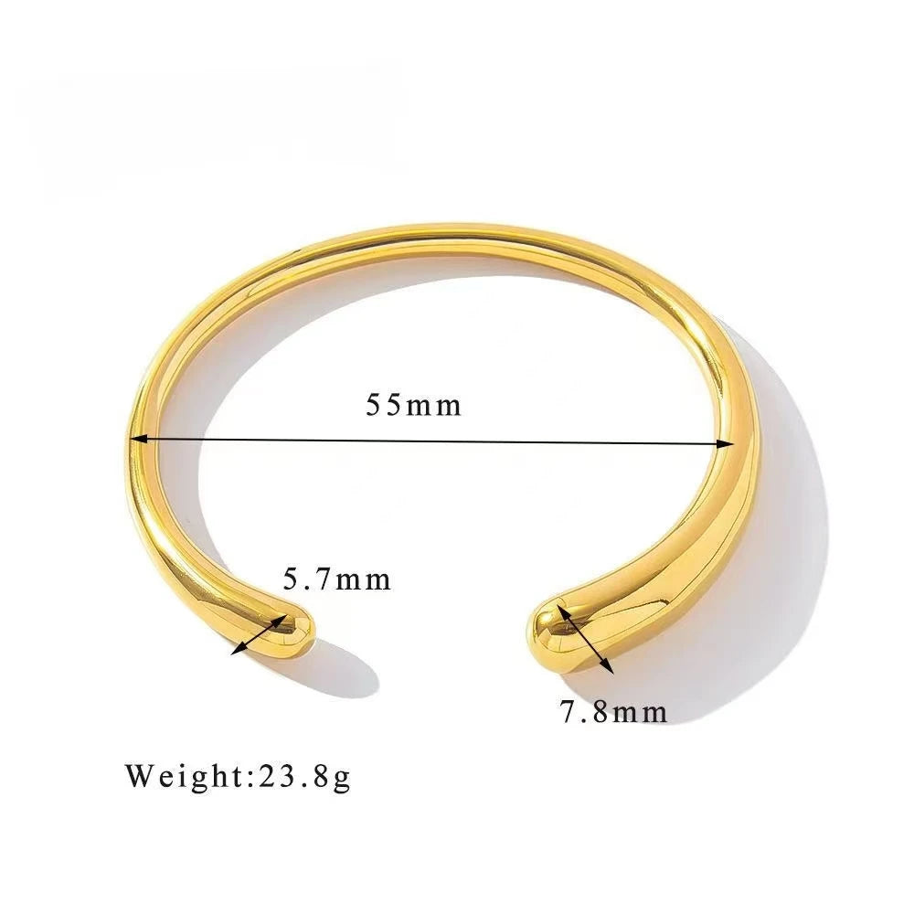 Punk Gold Bangles Stainless Steel Bracelets Bohemian Trendy Unisex