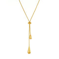 Elegant Water Drop Necklace Adjustable Tassel Chain Women