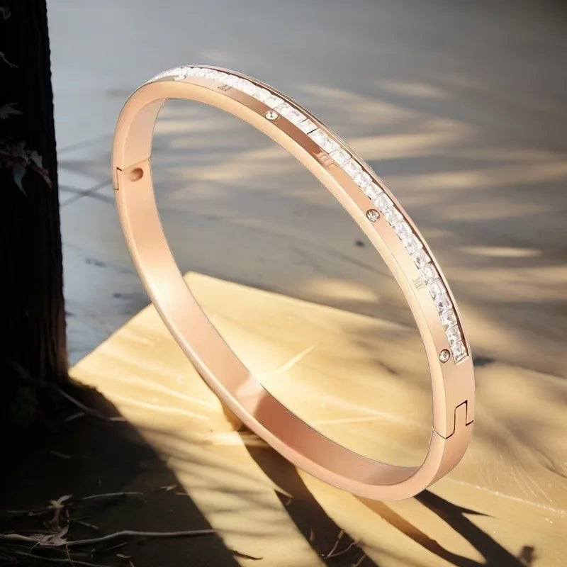 Roman Numerals Bracelet Stainless Steel Luxury Fashion Women Jewelry