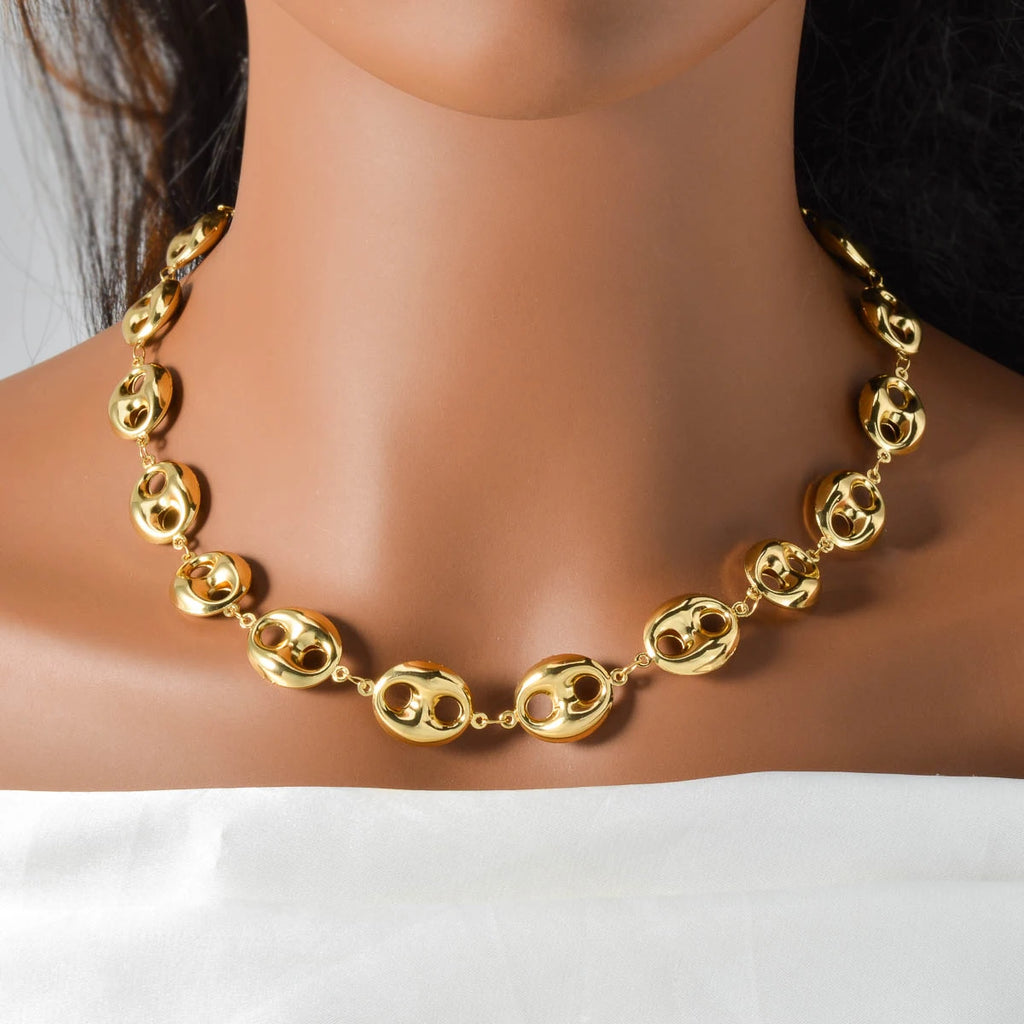 5mm Cuban Link Chain Necklace Stainless Steel Gold Silver Unisex