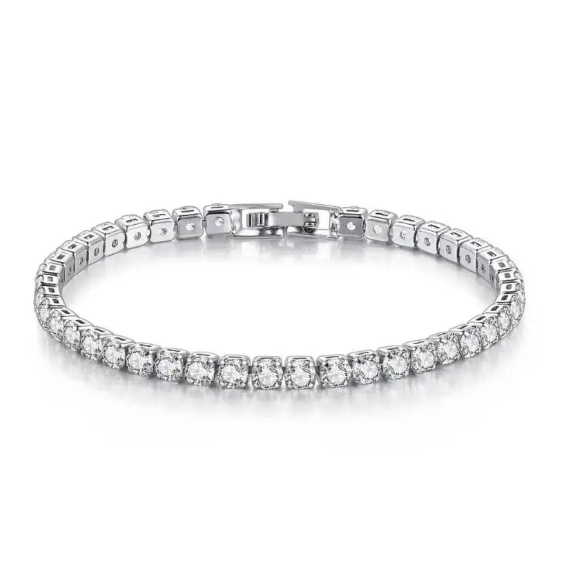 Elegant Moissanite Bracelet 18K Gold 925 Silver Women Jewelry