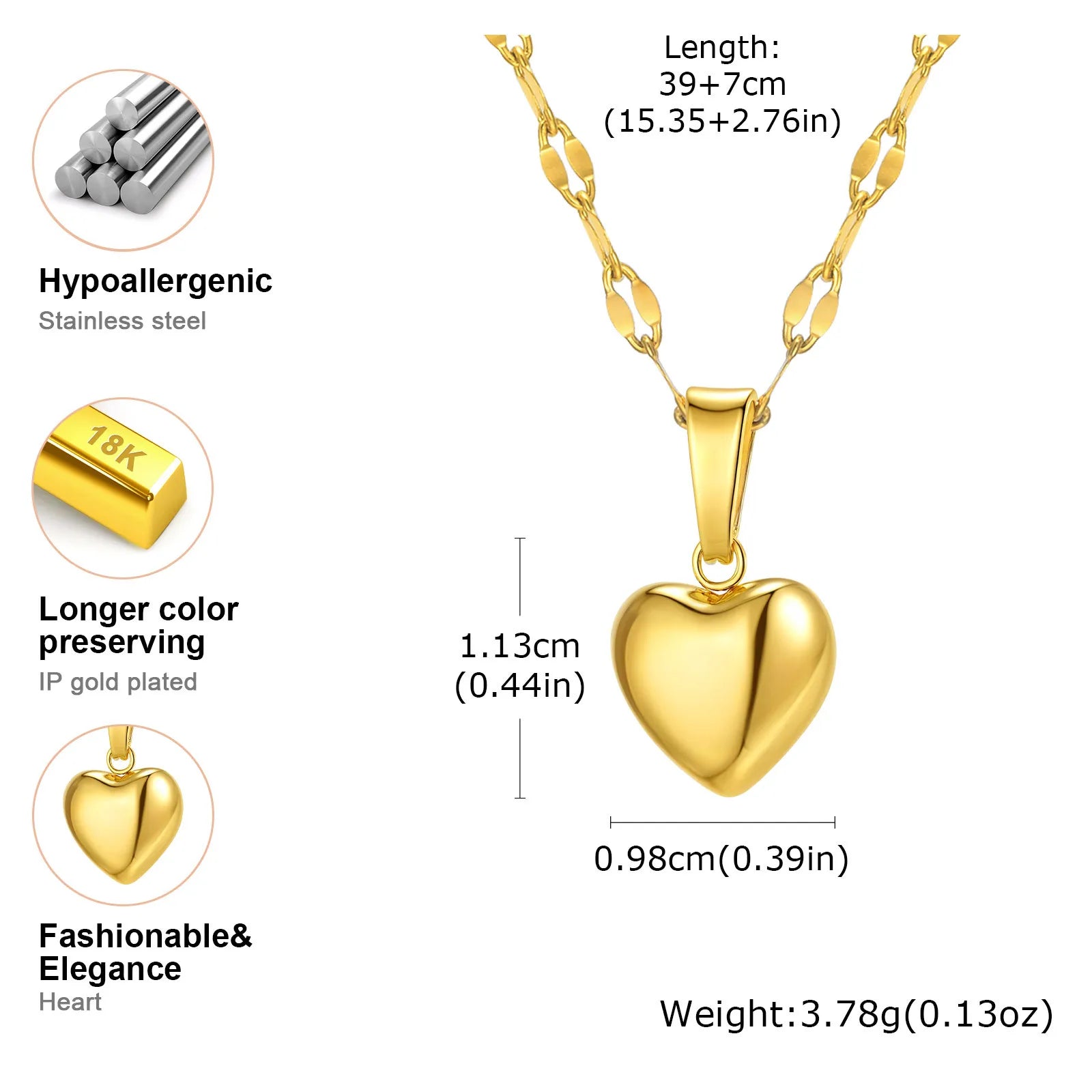 Heart Pendant Snake Chain Necklace Twisted Choker Women