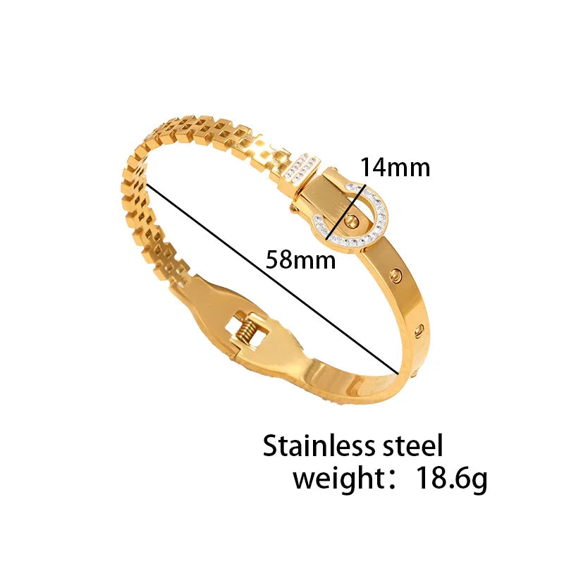 2pcs Roman Numeral Bracelet Set Stainless Steel Bangle Unisex Gift