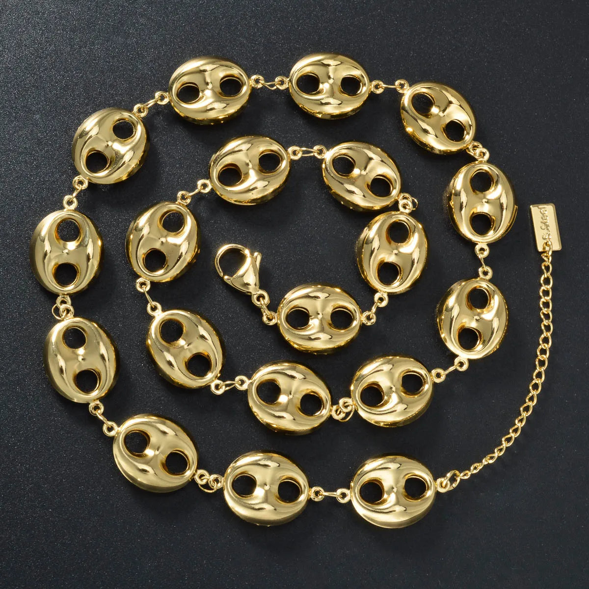 5mm Cuban Link Chain Necklace Stainless Steel Gold Silver Unisex