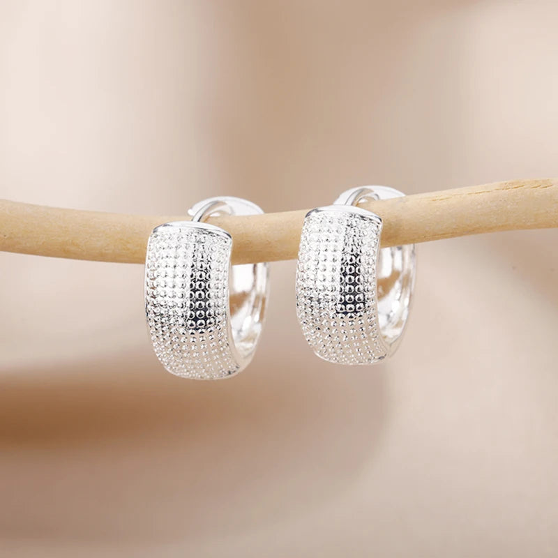 Trendy Small Hoop Earrings Gold Silver 2024 Women Jewelry