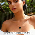 Sliding Water Droplet Pendant Necklace Gold Stainless Steel Waterproof