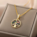 Stylish Layered Heart Necklace 316L Steel Goth Choker for Women