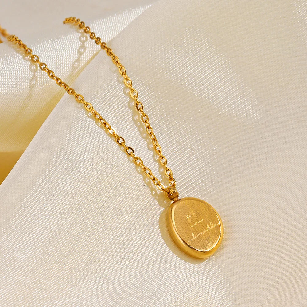 Elegant Small Pendant Necklace Fadeless Steel Adjustable Jewelry