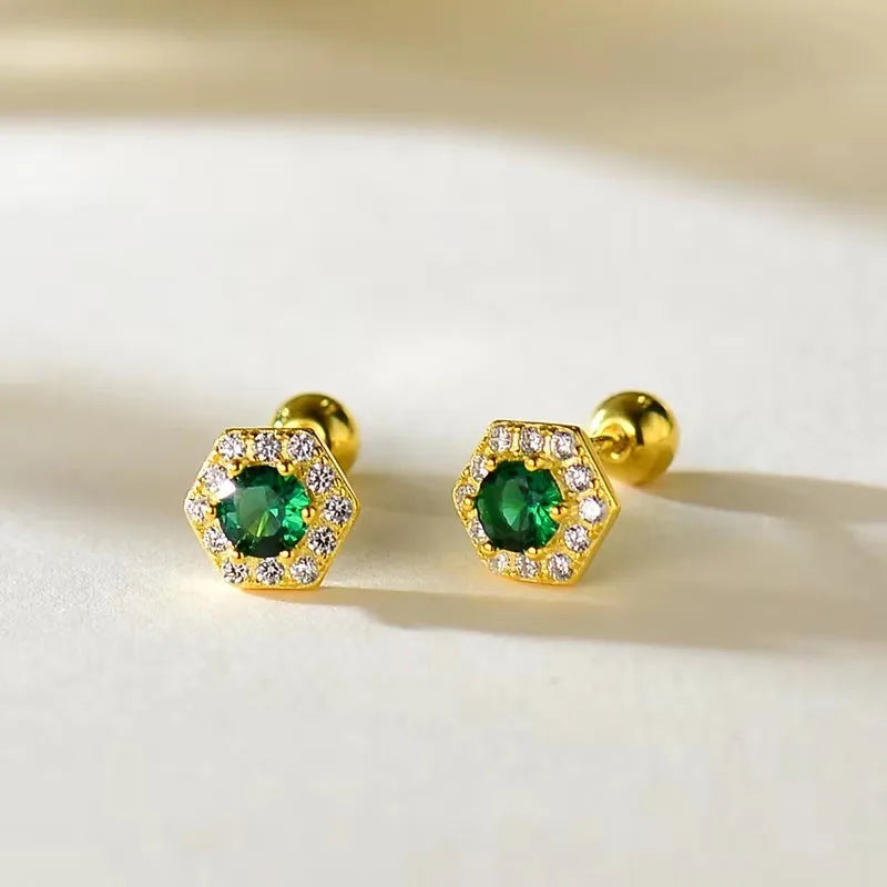 Minimalist Heart Stud Earrings Hypoallergenic Women