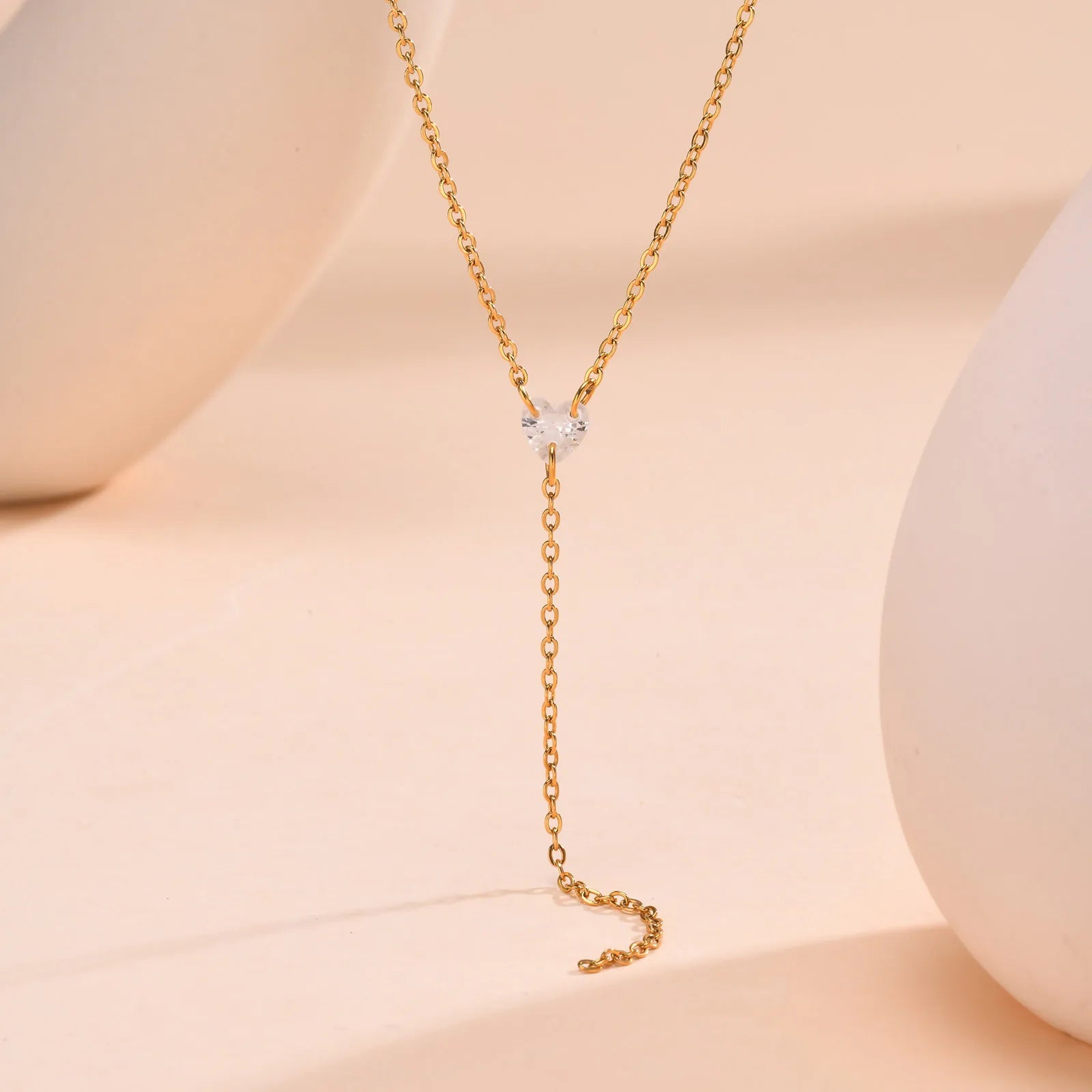 Elegant Y Drop Necklace Bar Pendant Stainless Steel Women