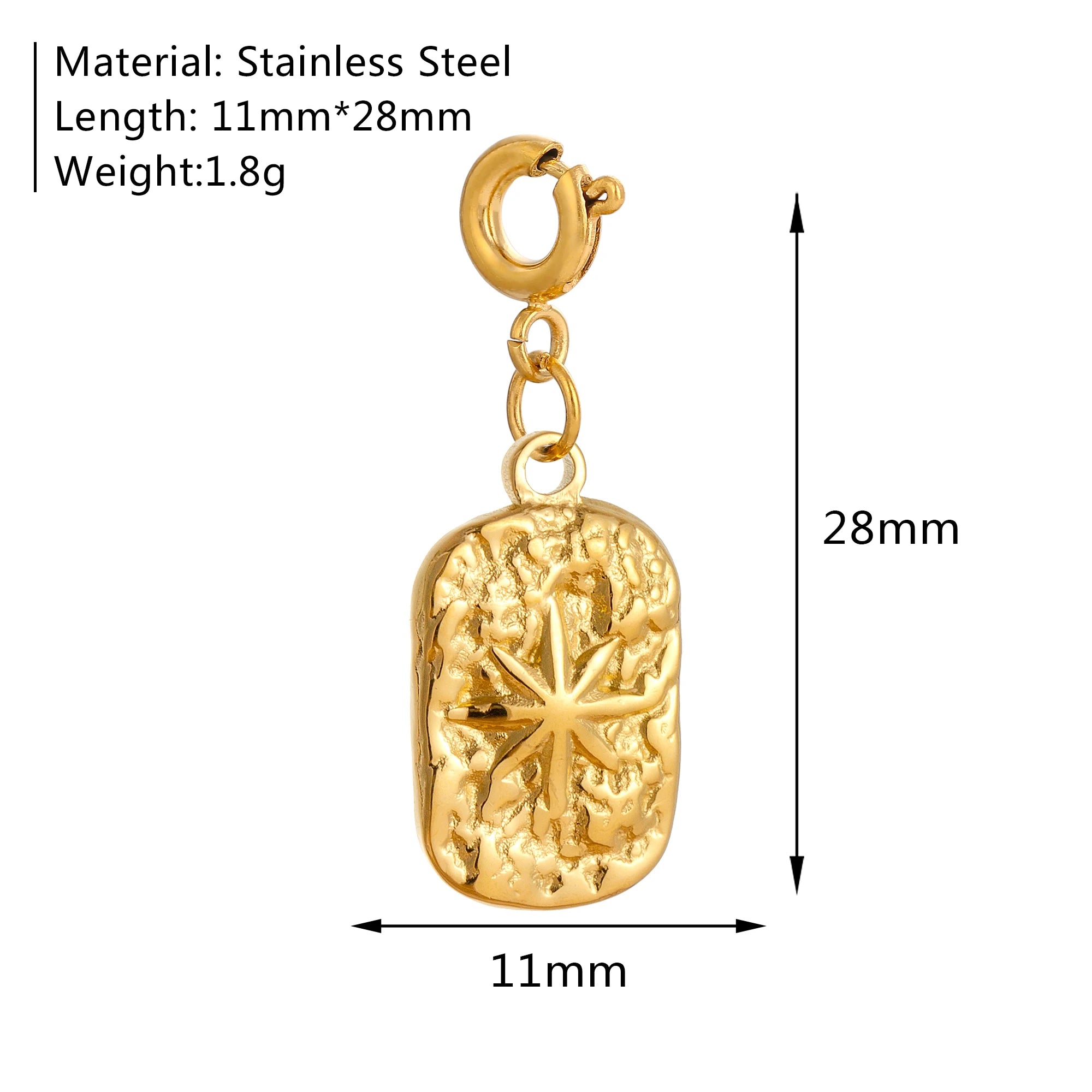 18K Gold Plated Charm Pendants Set Fish Bear Sun Butterfly DIY Jewelry