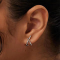 Simple Cross Earrings Stainless Steel Trendy Women Accessories