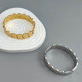 18K Gold Plated Water Drop Hollow Bracelet Stainless Steel Waterproof