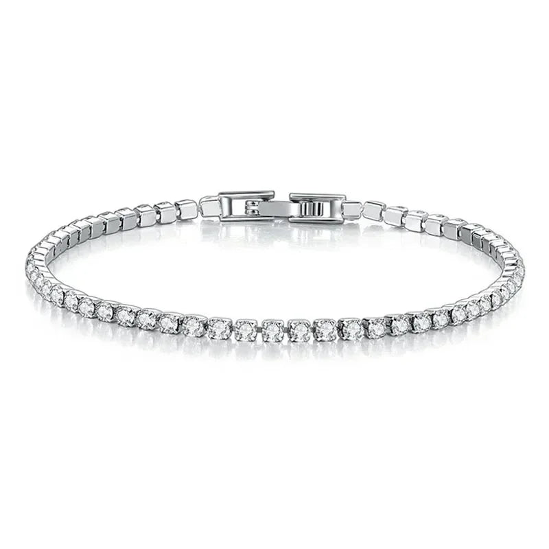 Elegant 925 Silver Tennis Bracelet Original Hip Hop Design