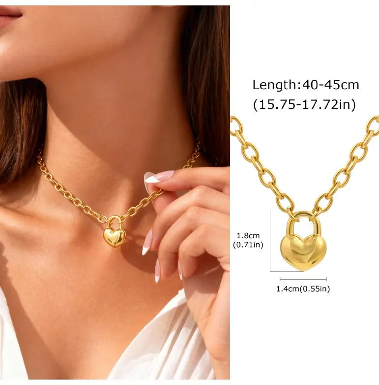 Sliding Water Droplet Pendant Necklace Gold Stainless Steel Waterproof