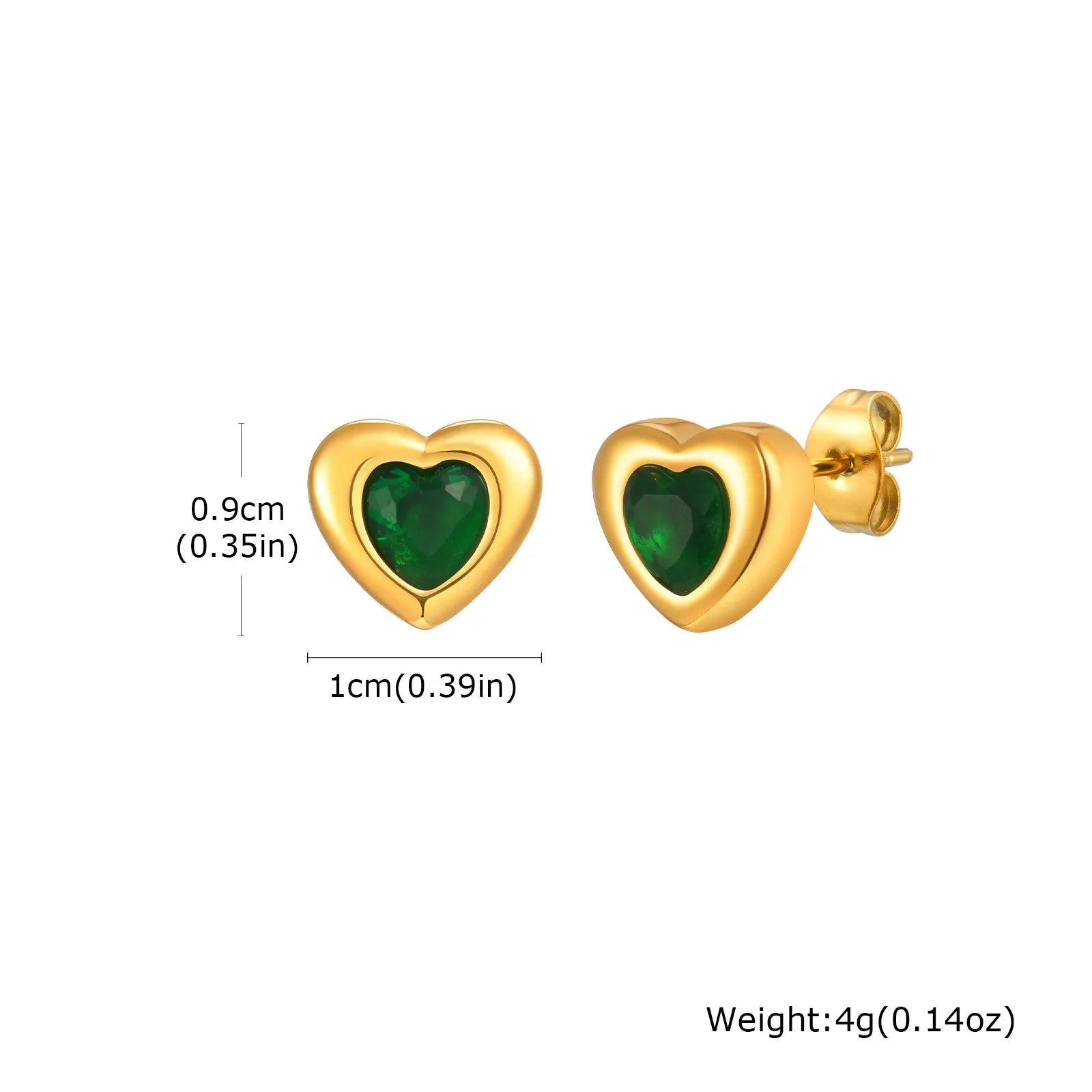 Vintage Green Zircon Necklace Gold Plated Women Jewelry