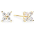 Star Stud Earrings 14K Gold Plated Rhinestone Hypoallergenic Women