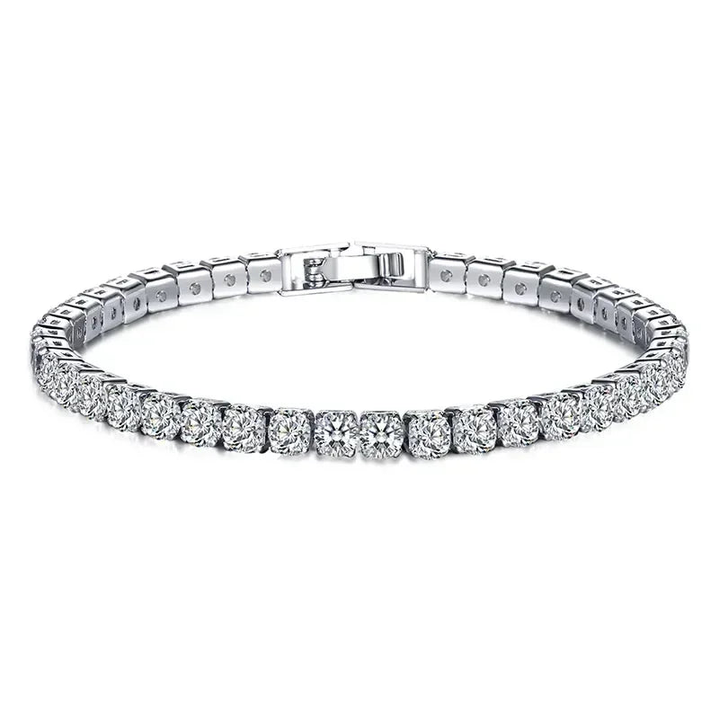 Elegant 925 Silver Tennis Bracelet Original Hip Hop Design
