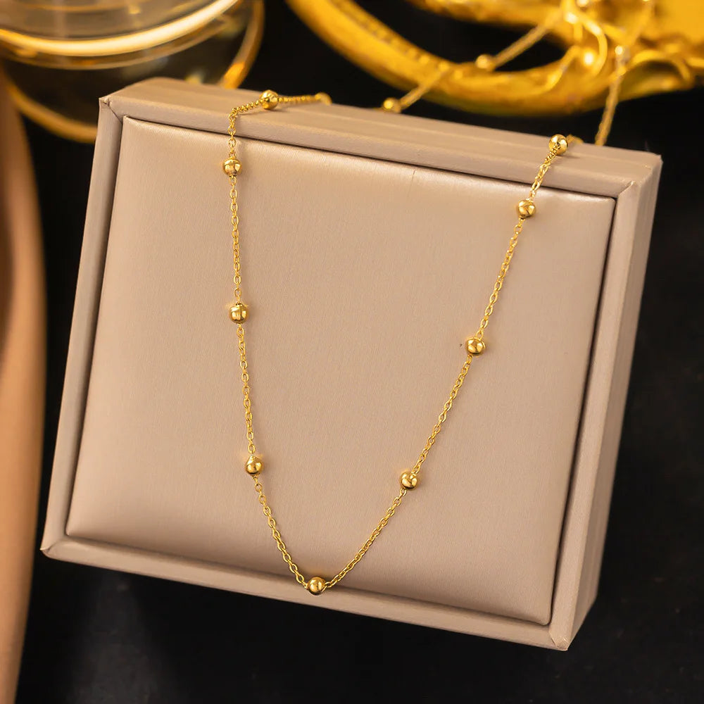 Elegant Small Pendant Necklace Fadeless Steel Adjustable Jewelry