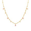 Elegant Clear Stone Necklace Gold Plated Women Jewelry