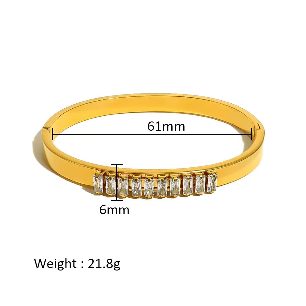 Punk Gold Bangles Stainless Steel Bracelets Bohemian Trendy Unisex