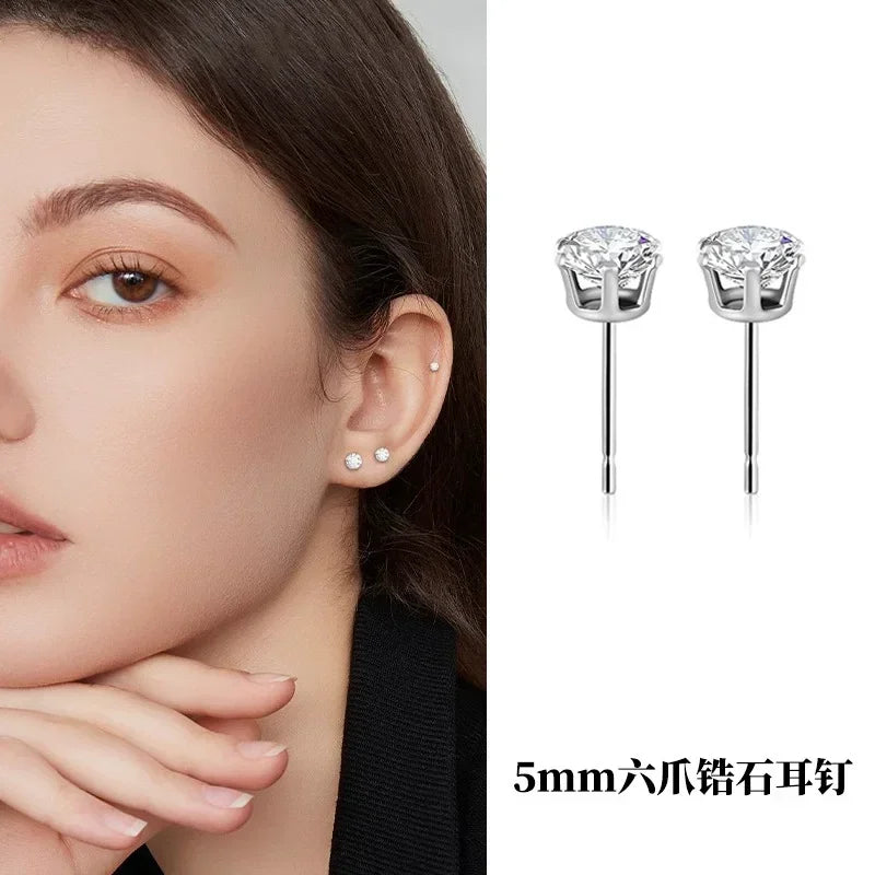 Bold Chunky Hoop Earrings Stainless Steel Trendy Circle Design