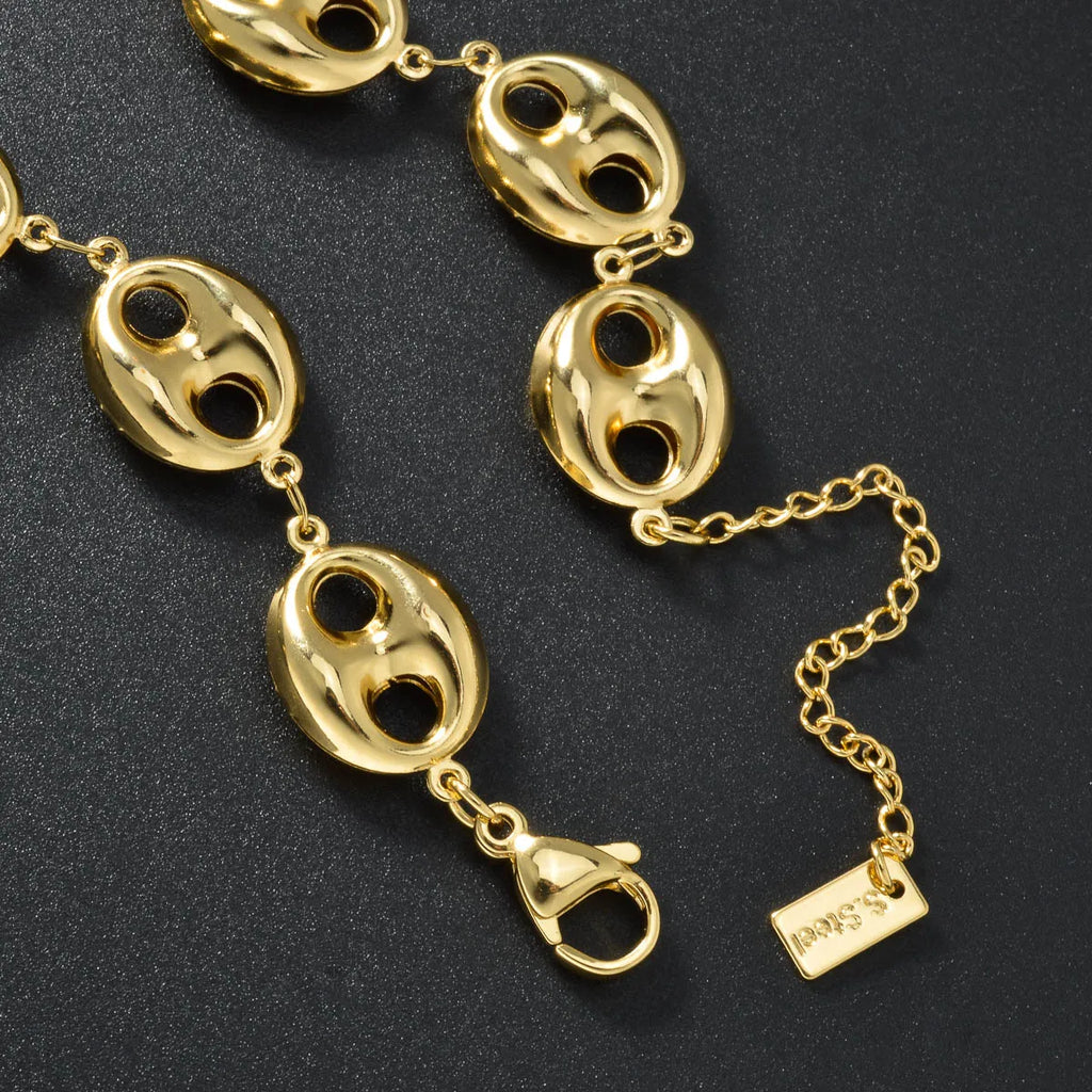 5mm Cuban Link Chain Necklace Stainless Steel Gold Silver Unisex