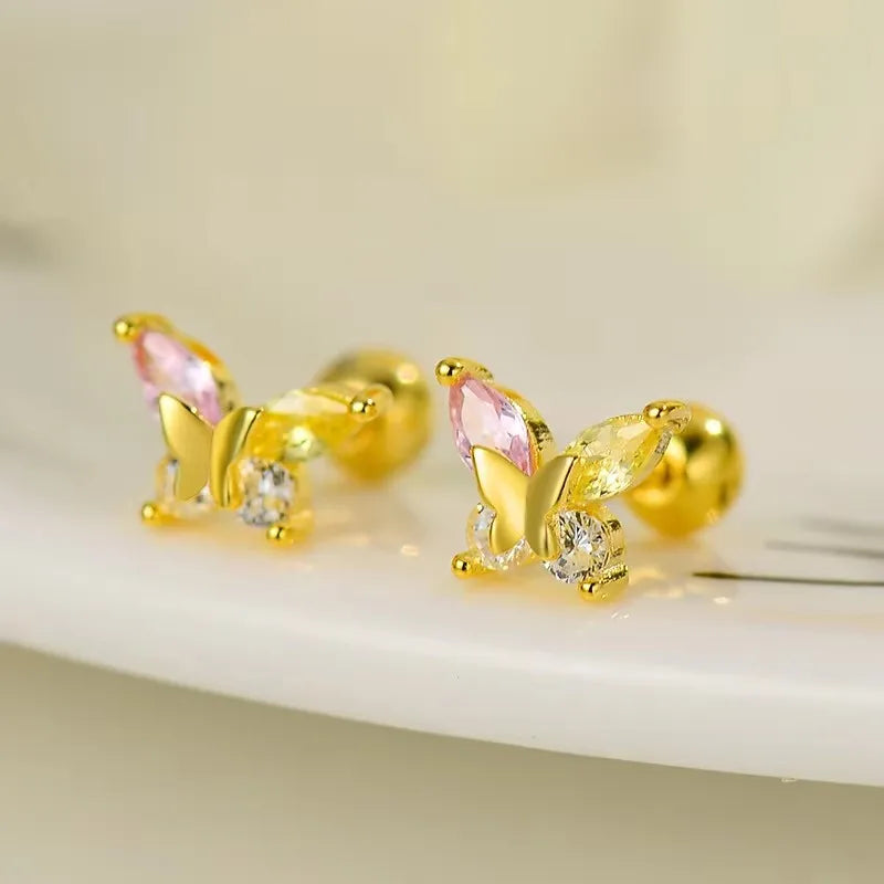 Minimalist Heart Stud Earrings Hypoallergenic Women