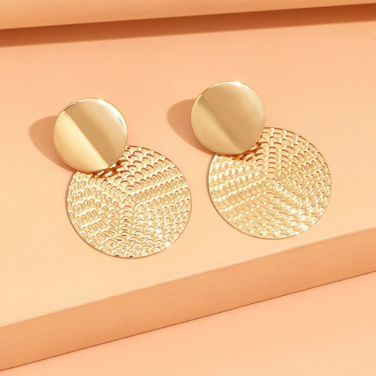 Bohemian Geometric Round Earrings Metal Trendy Wedding Women