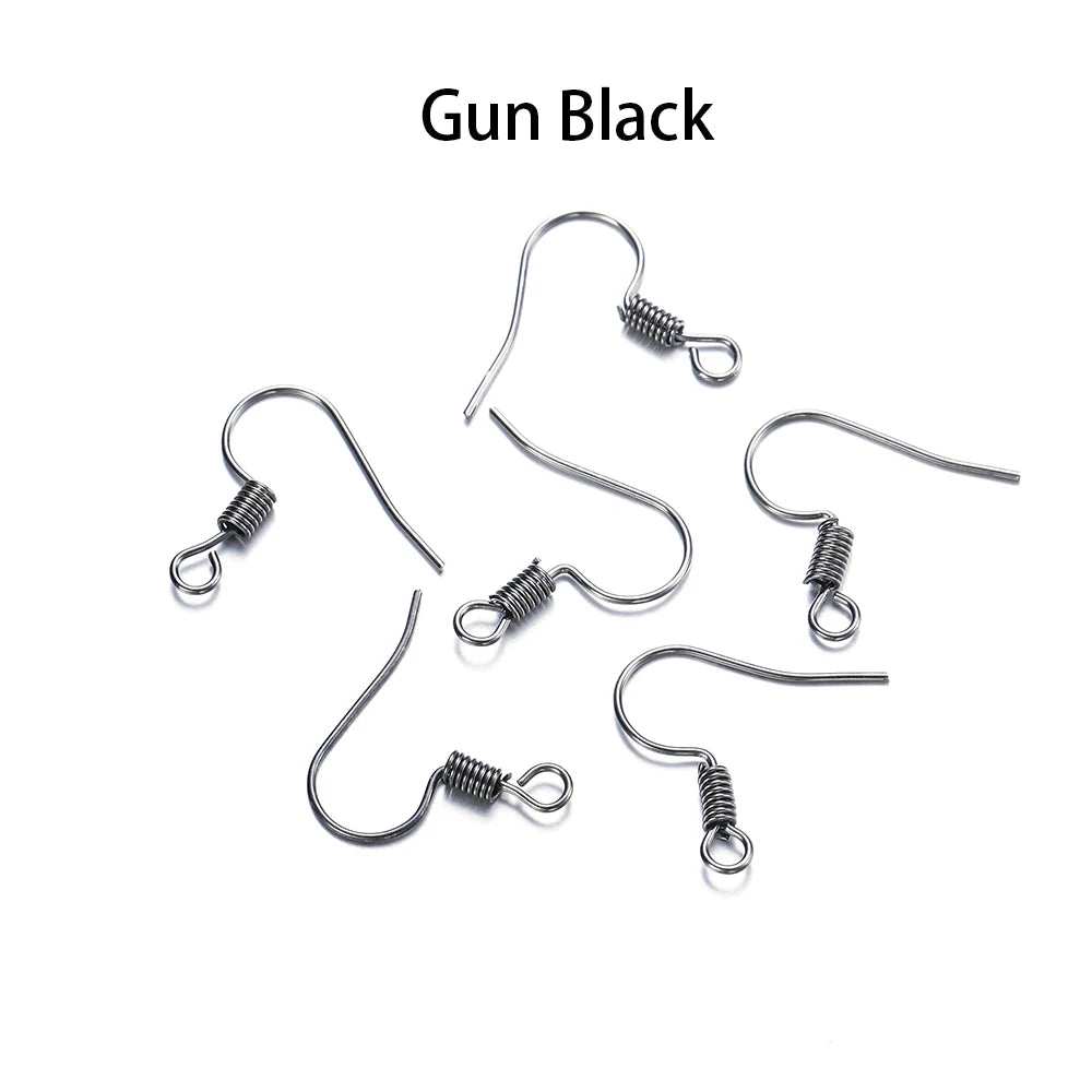 100pcs Iron Bead Charms Earring Hooks Set DIY Jewelry Making Supplies