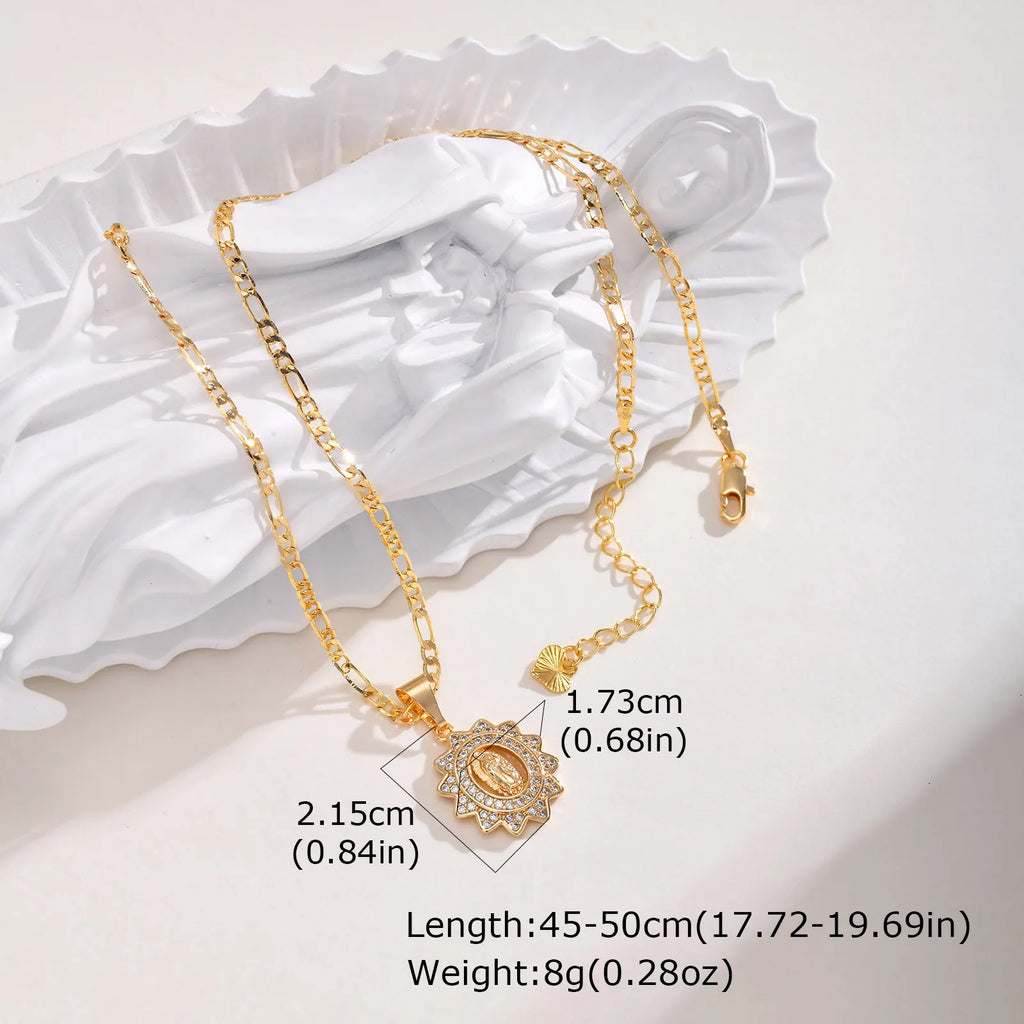 Prayer Necklace Virgin Mary Pendant Women Faith Jewelry
