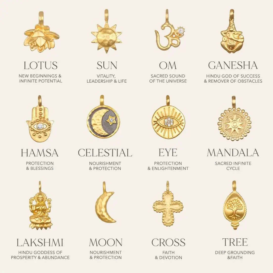 Gold Moon Star Sun Evil Eye Charms Stainless Steel DIY Jewelry