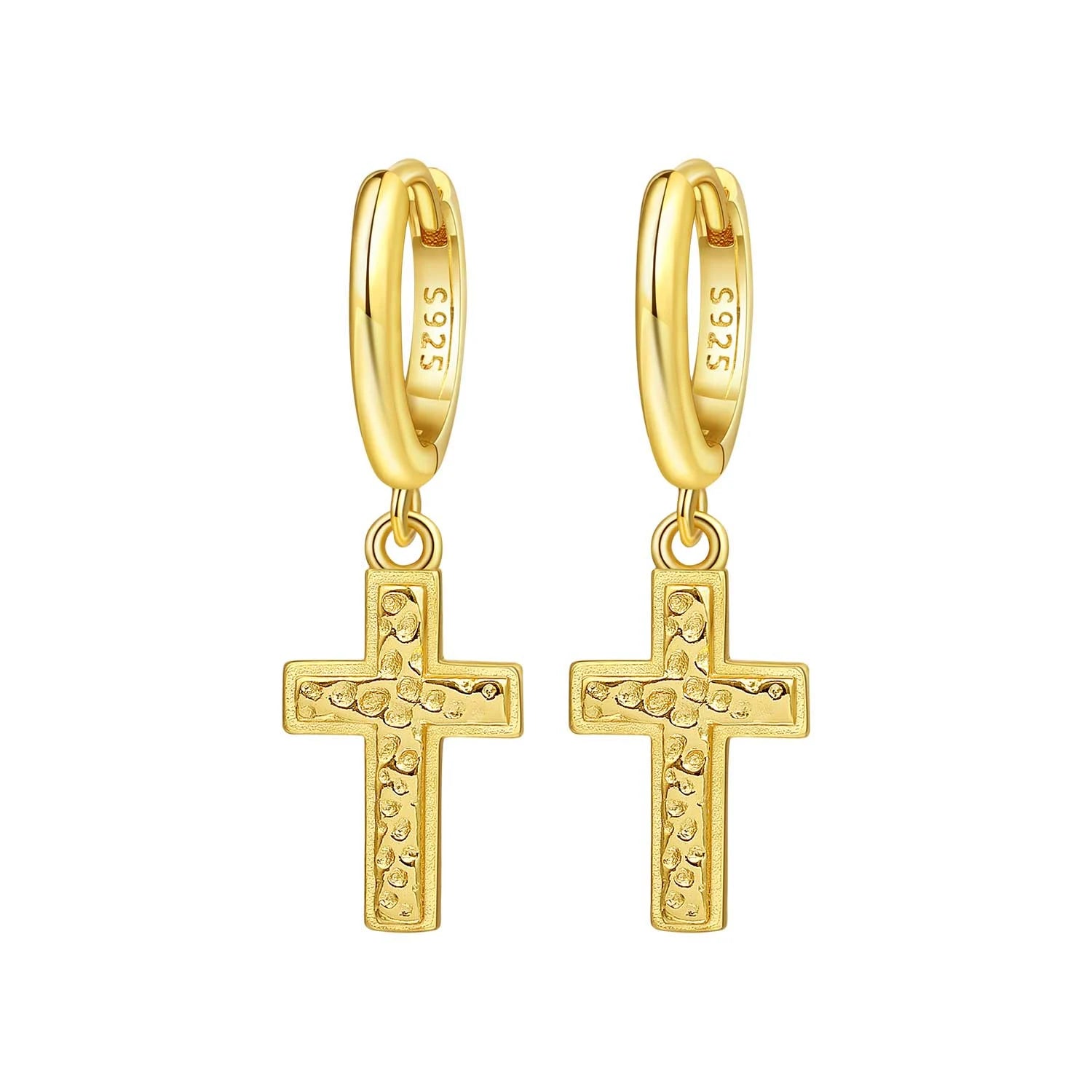 Elegant Gold Hoop Earrings 925 Silver Temperament Women