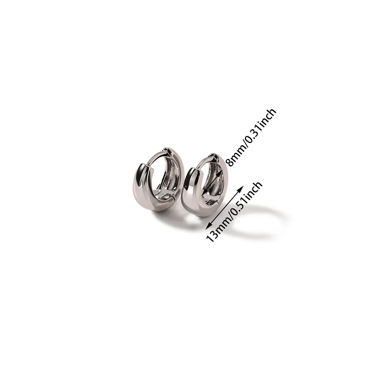 Chunky Gold Hoop Earrings Stainless Steel Minimalist Women Trend
