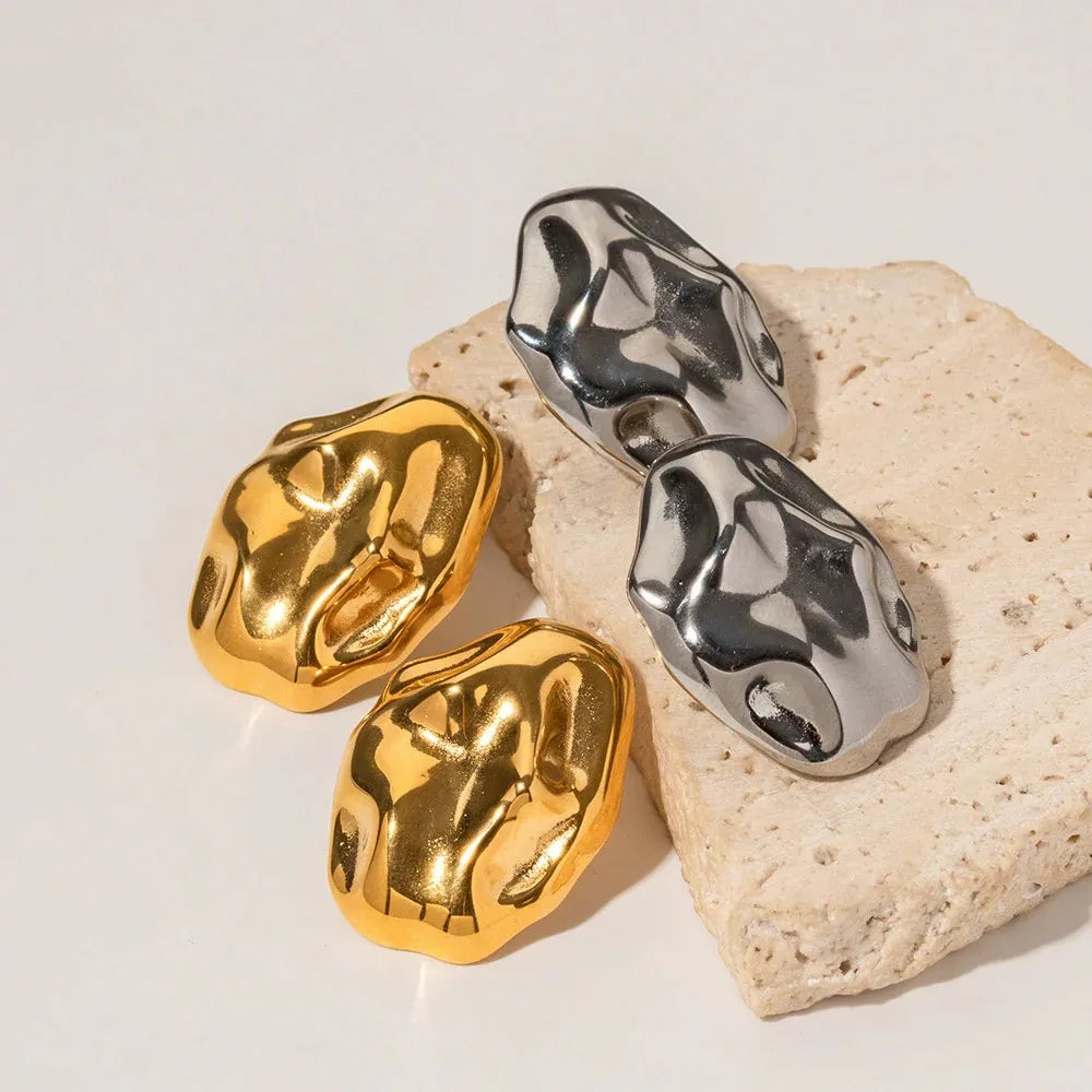 Minimalist Square Earrings Irregular Design Women Jewelry