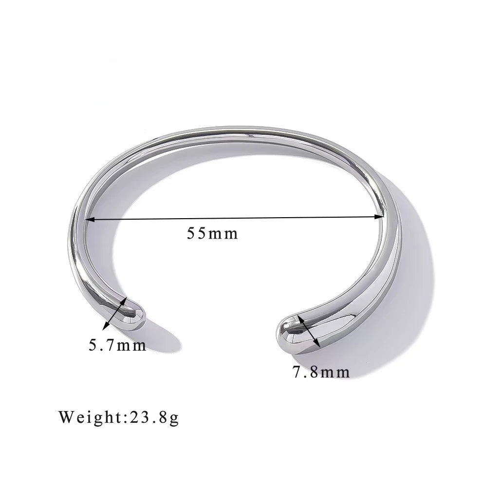 Punk Gold Bangles Stainless Steel Bracelets Bohemian Trendy Unisex