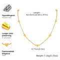 Luxury Zircon Heart Pendant Necklace Stainless Steel Love Charms