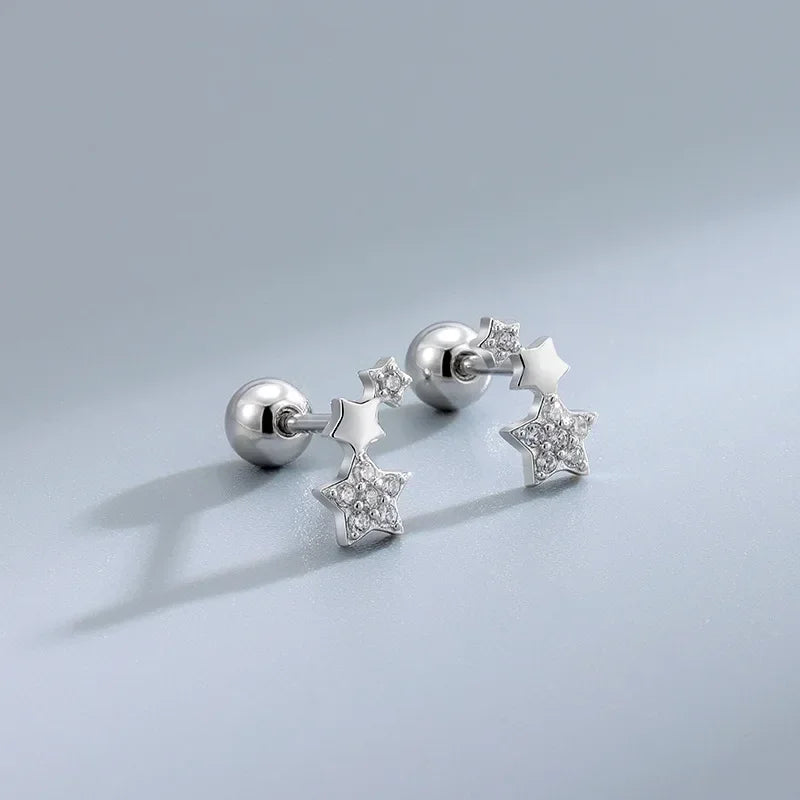 Minimalist Heart Stud Earrings Hypoallergenic Women