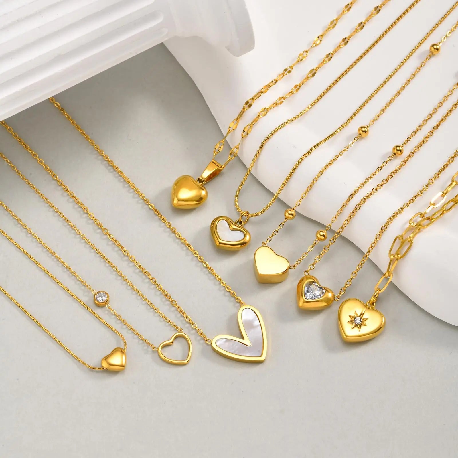 Heart Pendant Snake Chain Necklace Twisted Choker Women