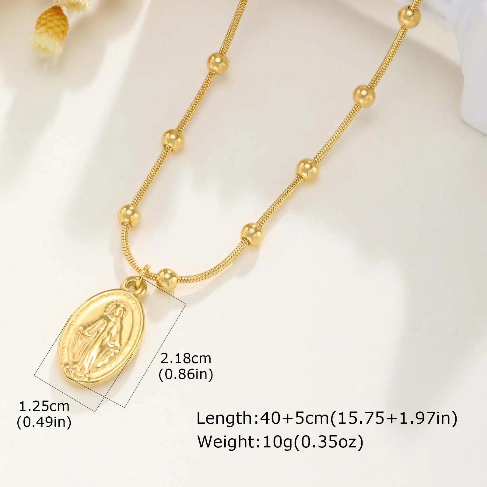 Prayer Necklace Virgin Mary Pendant Women Faith Jewelry