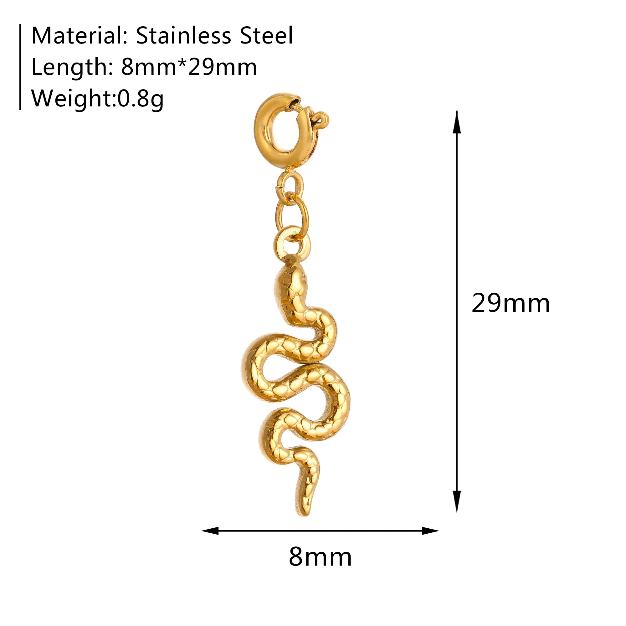 18K Gold Plated Charm Pendants Set Fish Bear Sun Butterfly DIY Jewelry