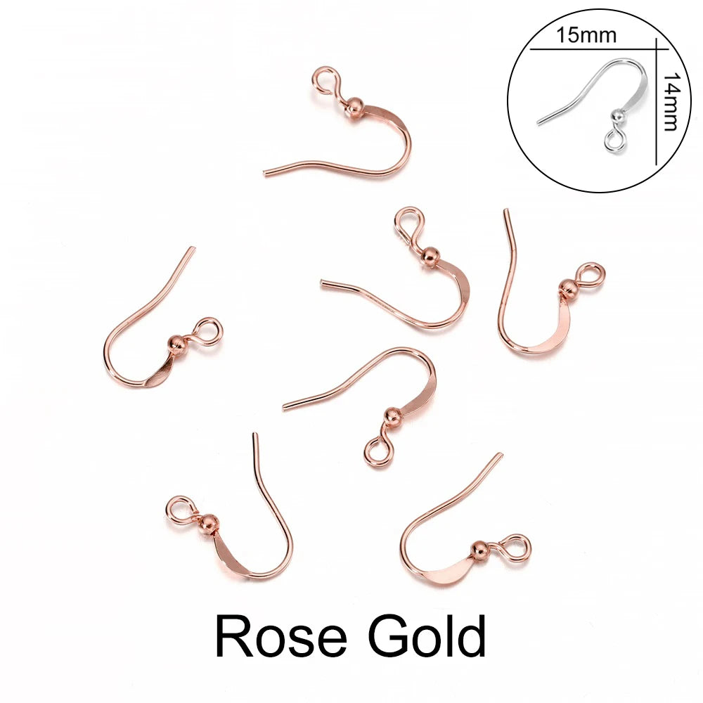 100pcs Iron Bead Charms Earring Hooks Set DIY Jewelry Making Supplies