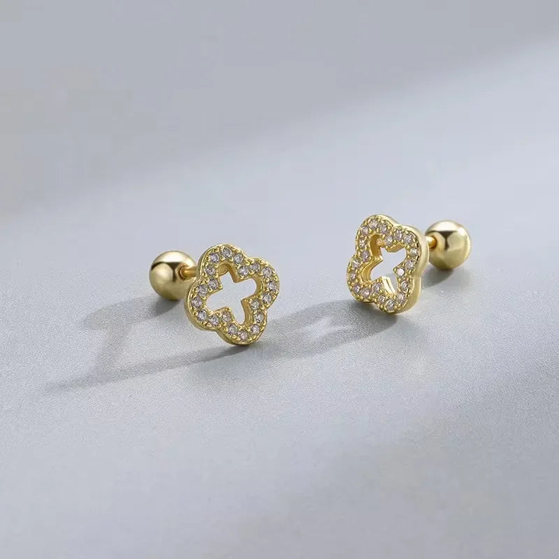 Minimalist Heart Stud Earrings Hypoallergenic Women
