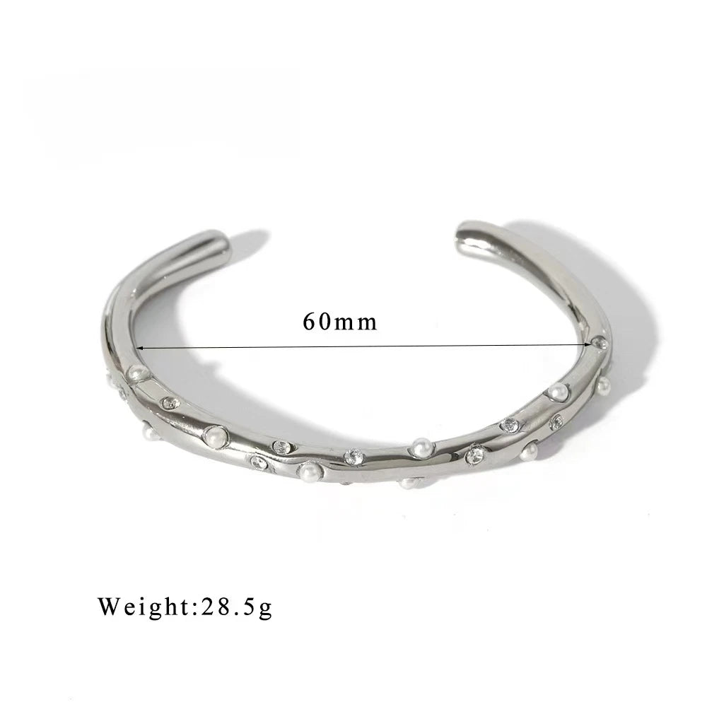 Punk Gold Bangles Stainless Steel Bracelets Bohemian Trendy Unisex