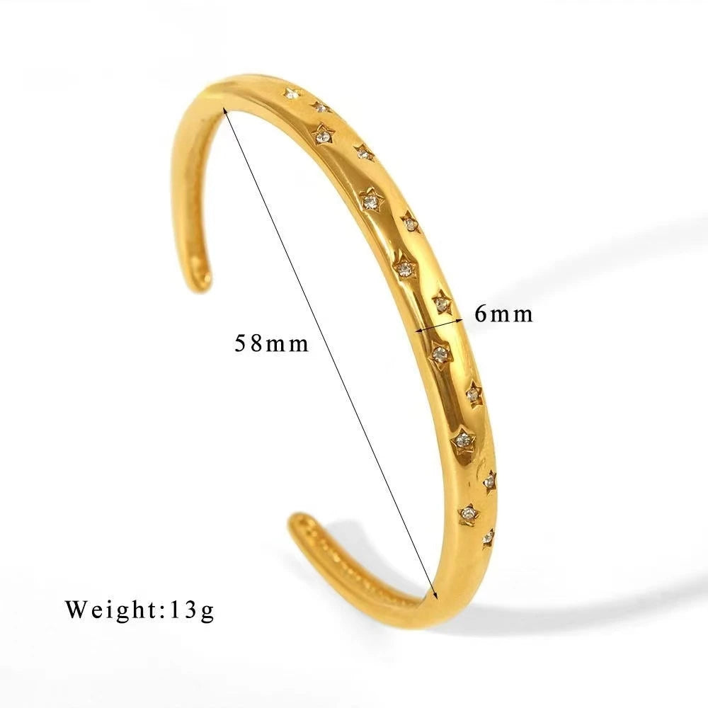 Punk Gold Bangles Stainless Steel Bracelets Bohemian Trendy Unisex
